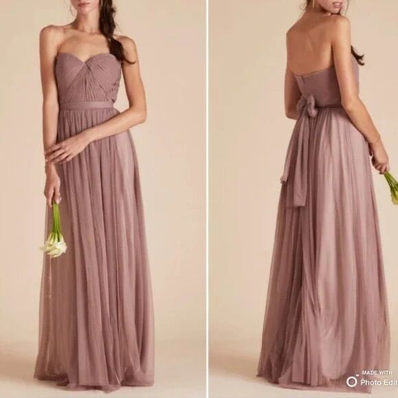 Birdy Grey Christina Convertible Tulle Bridesmaid Dress Purple Sandy Mauve Small - Picture 1 of 10